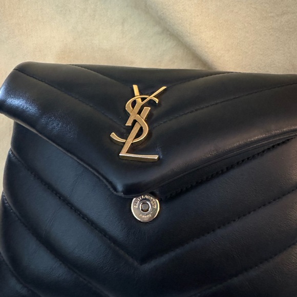 YSL toy Lou Lou quilted in black with gold hardware. - Picture 3 of 15